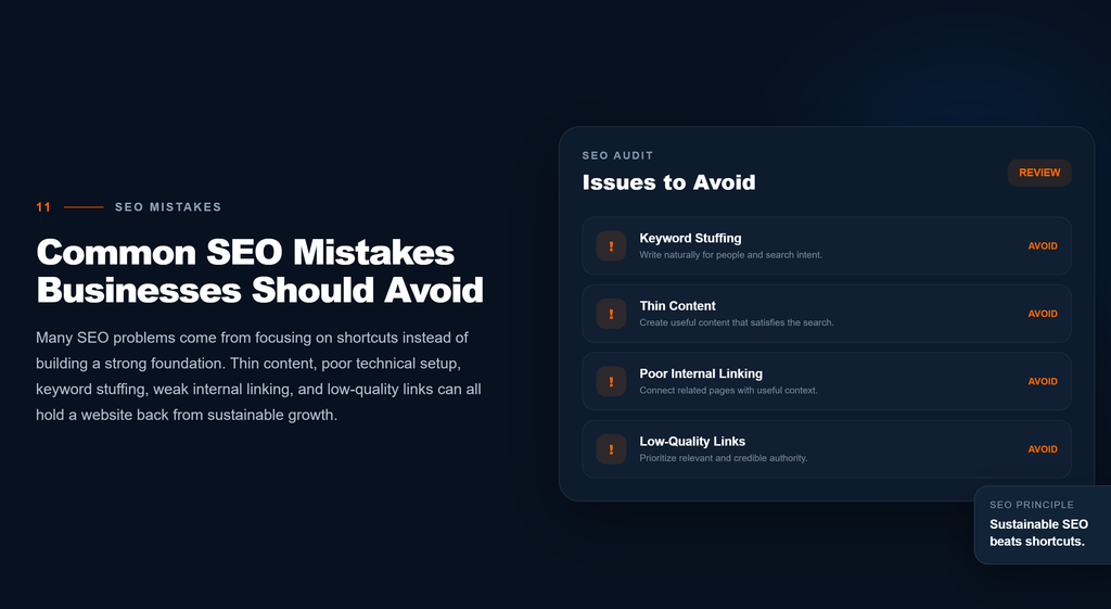 Common SEO mistakes businesses should avoid